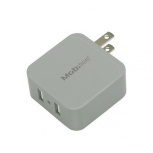 ﻿Mobifree Cargador de Pared MB-914215, 2x USB-A, Gris - Incluye Cable Lightning