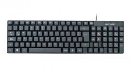 Teclado Multilaser Slim TC501, Alámbrico, USB, Negro (Español)