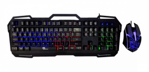 Kit de Teclado y Mouse Nayal GHAJ-520RGB, Alámbrico, USB, Negro (Español)