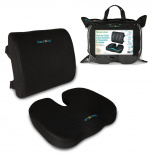 Neurolux Kit de Almohadas 83560 para Silla, Lumbar y Coxis, Negro