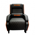 Nextep Sofá Gamer Dragon XT Draco, hasta 160kg, Negro/Naranja