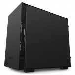 Gabinete NZXT H210i Matte Black con Ventana RGB, Mini-Tower, Mini-ITX, USB 3.2, sin Fuente, 2 Ventiladores Aer F Instalados, Negro