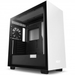 Gabinete NZXT H7 con Ventana, Midi-Tower, Mini-ITX/Micro-ATX/ATX, USB 3.0, sin Fuente, 1 Ventilador Instalado, Negro/Blanco