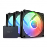 Ventilador NZXT F120 RGB, 120mm, 500 - 1800RPM, Negro - 3 Piezas