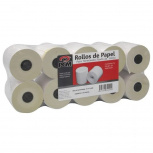 PCM Rollo de Papel Autocopia, 70 x 76mm, Blanco, 10 Rollos