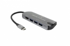 Perfect Choice Hub USB C Macho - 3x USB A Hembra, Gris