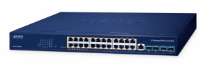 Switch Planet Gigabit Ethernet GS-6311-24HP4X, 24 Puertos PoE 10/100/1000Mbps + 4 Puertos SFP+, 128Gbit/s, 32.000 Entradas - Administrable