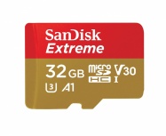 Memoria Flash SanDisk Extreme, 32GB MicroSDHC UHS-I Clase 10, con Adaptador