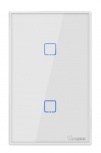 Sonoff Interruptor de Luz Inteligente T2US2C, 2 Botones, WiFi, Blanco