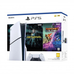 Sony PlayStation 5 Slim Standard Edition 1TB, WiFi, Bluetooth 5.1, Blanco/Negro - Incluye Juegos Returnal y Ratchet & Clank