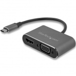 StarTech.com Adaptador USB-C Macho - VGA/HDMI Hembra, Negro ― ¡Envío gratis limitado a 15 unidades por cliente!