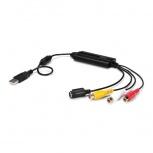 StarTech.com Adaptador de Captura de Video USB Macho - Composite/S-Video/2x RCA Hembra, Negro