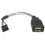 StarTech.com Cable Adaptador para Tarjeta Madre USB 2.0 Hembra - IDC 4-pin Hembra, 15cm