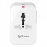 Steren Cargador y Adaptador de Conectores para Viaje 905-127, 100 - 240V, Blanco