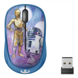 Mini Mouse Steren Óptico Star Wars R2D2, Inalámbrico, USB, 1200DPI, Azul