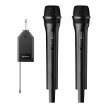 Steren Kit Micrófono MIC-288R, Inalámbrico, 6.3mm, Negro