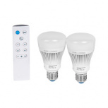 Tecnolite Kit Foco Regulable LED Inteligente Wave I, WiFi, Luz Blanca Dinámica, Base E27, 11.5W, 810 Lúmenes, Blanco - 2 Piezas