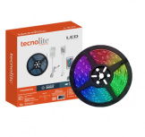 Tecnolite Tira de Luces Led RGB con Control, 5 Metros