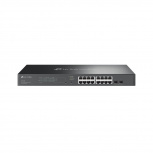 Switch TP-Link Gigabit Ethernet SG2218P, 16 Puertos PoE+ 10/100/1000Mbps + 2 Puertos SFP, 36 Gbit/s, 8000 Entradas - Administrable