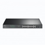 Switch TP-Link Gigabit Ethernet TL-SG2218, 16 Puertos PoE+ 10/100/1000Mbps + 2 Puertos SFP, 36 Gbit/s, 8000 Entradas - No Administrable