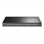 Switch TP-Link Gigabit Ethernet JetStream, 48 Puertos PoE+ 10/100/1000 + 4 Puertos SFP, 104 Gbit/s, 16.000 Entradas - Administrable