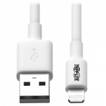 Tripp Lite by Eaton Cable de Carga Certificado MFi Lightning Macho - USB A Macho 2.0, 1.83 Metros, Blanco, para iPhone/iPad/iPod