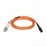 Tripp Lite by Eaton Cable Fibra Óptica OFNR MT-RJ Macho - 2x LC Macho, 1 Metro, Naranja