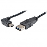 Tripp Lite by Eaton Cable USB Macho - Mini-USB B Macho Angulado, 90cm, Negro