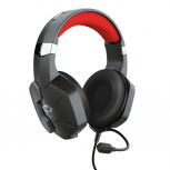 Trust Audífonos Gamer GXT 323 Carus para Nintendo/Xbox/PS4/PS5, Alámbrico, 1.2 Metros, 3.5mm, Negro/Rojo