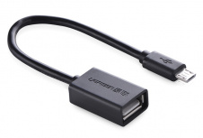 Ugreen Cable Adaptador USB-A Macho - OTG Hembra, 12cm, Negro