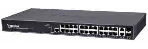 Switch Vivotek Gigabit Ethernet AW-GEV-264B-370, 24 Puertos PoE 10/100/1000Mbps + 2 Puertos SFP, 52Gbit/s, 8000 Entradas - Administrable