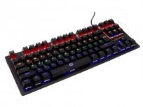 Teclado Gamer Vortred Alpha RGB, Teclado Mecánico, Alámbrico, Negro (Español)