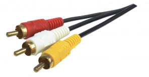 X-Case Cable 3x RCA Macho - 3x RCA Macho, 5 Metros, Negro