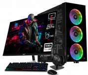 Computadora Gamer Xtreme PC Gaming CM-05496, AMD Ryzen 5 5500, NVIDIA GeForce RTX 4060, 32GB, 1TB SSD, Wi-Fi, Windows 10 Prueba + Teclado/Mouse/Monitor de 23.8