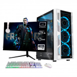 Computadora Gamer Xtreme PC Gaming CM-05451, AMD Ryzen 7 5700G 3.80GHz, 16GB, 500GB SSD, Wi-Fi, Windows 10 Prueba, Blanco ― incluye Monitor Curvo 23.8