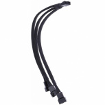 Xtreme PC Gaming Cable de Extension 4 pines PWM Hembra - 3 x 4 pines PWM Macho, 26cm, Negro, 1 Pieza