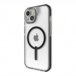 Zagg Funda Santa Cruz Snap con MagSafe para iPhone 15, Transparente/Negro