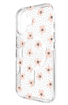 Zagg Funda Milan Daisies con MagSafe para iPhone 16, Transparente/Rosa