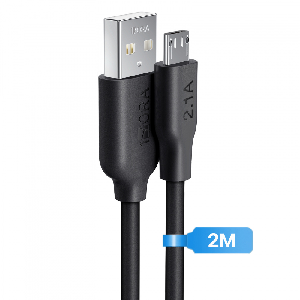 Compra 1Hora Cable USB A Macho Micro USB Macho 2 Metros Negro CAB245 BK Cyberpuerta Mx