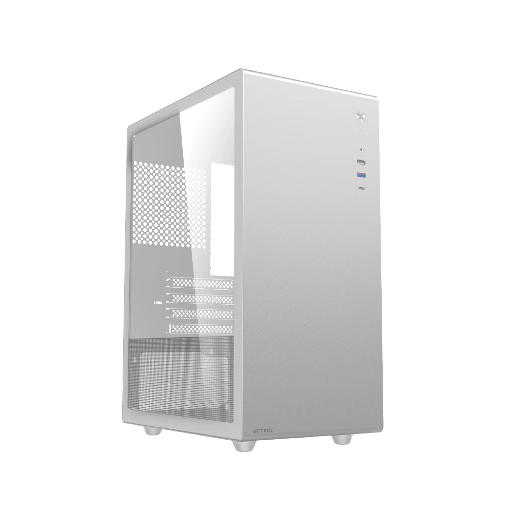 Gabinete Acteck Neuss Pro GI717 con Ventana, Mini-Tower, Micro-ATX/ITX, USB 3.0/2.0, sin Ventiladores Incluidos, Blanco