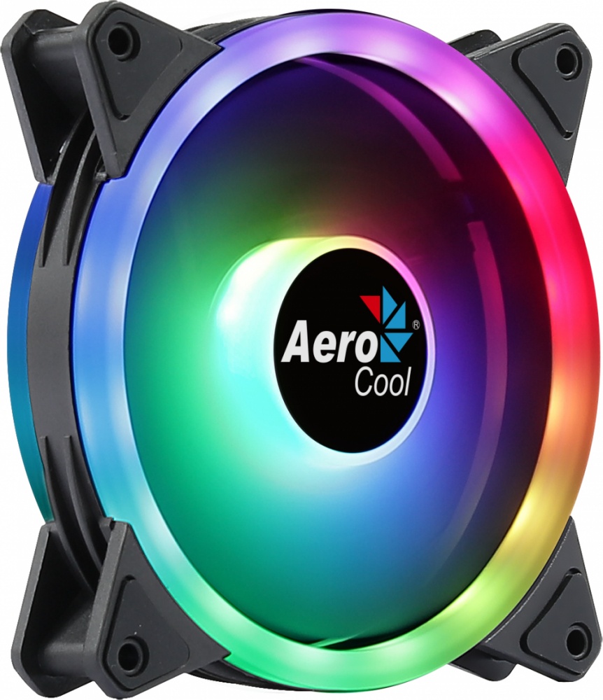 Ventilador Aerocool Duo 12 LED ARGB, 120mm, 1000RPM, Negro