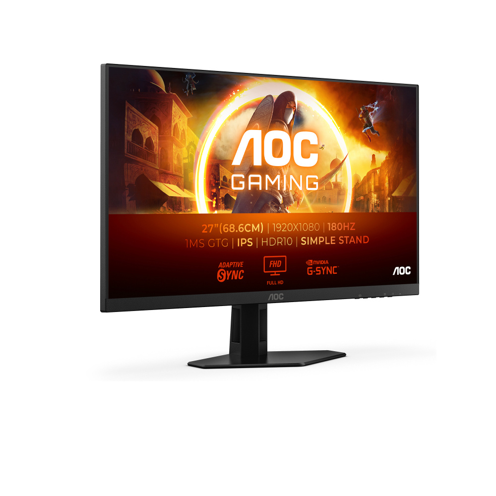 Monitor Gamer AOC 27G4E LED 27", 1920x1080 Full HD, G-Sync, 180Hz, HDMI/DisplayPort, Bocinas Integradas, Negro 