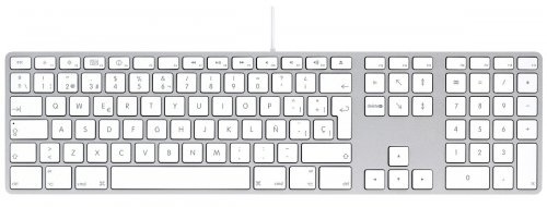 Apple Teclado Extendido MB110, USB 2.0, Blanco (Español)