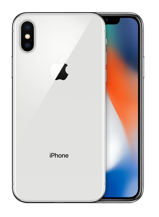 Apple iPhone X, 64GB, Plata