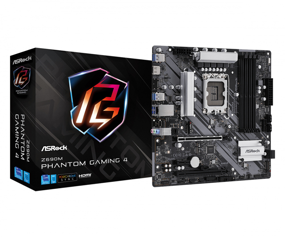 Tarjeta Madre ASRock Micro ATX Z690M PHANTOM GAMING 4, S-1700, Intel Z690, HDMI, 128GB DDR4 para Intel l B660, HDMI, 128GB DDR4 para Intel ― Requiere Actualización de BIOS para Procesadores Intel 13va. Generación