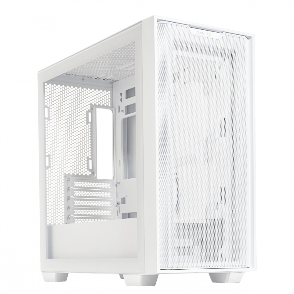 Gabinete ASUS A21 Case con Ventana, Mini-Tower, Micro ATX/Mini-ITX, USB 3.0, sin Fuente/Ventiladores Instalados, Blanco