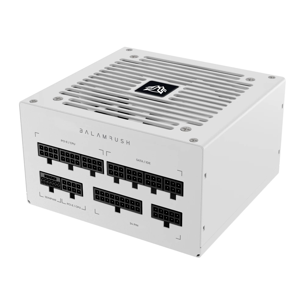 Fuente de Poder Balam Rush Magnetar 1050MRW 80 PLUS Platinum, Modular, 24-pin ATX, 120mm, 1050W, Blanco