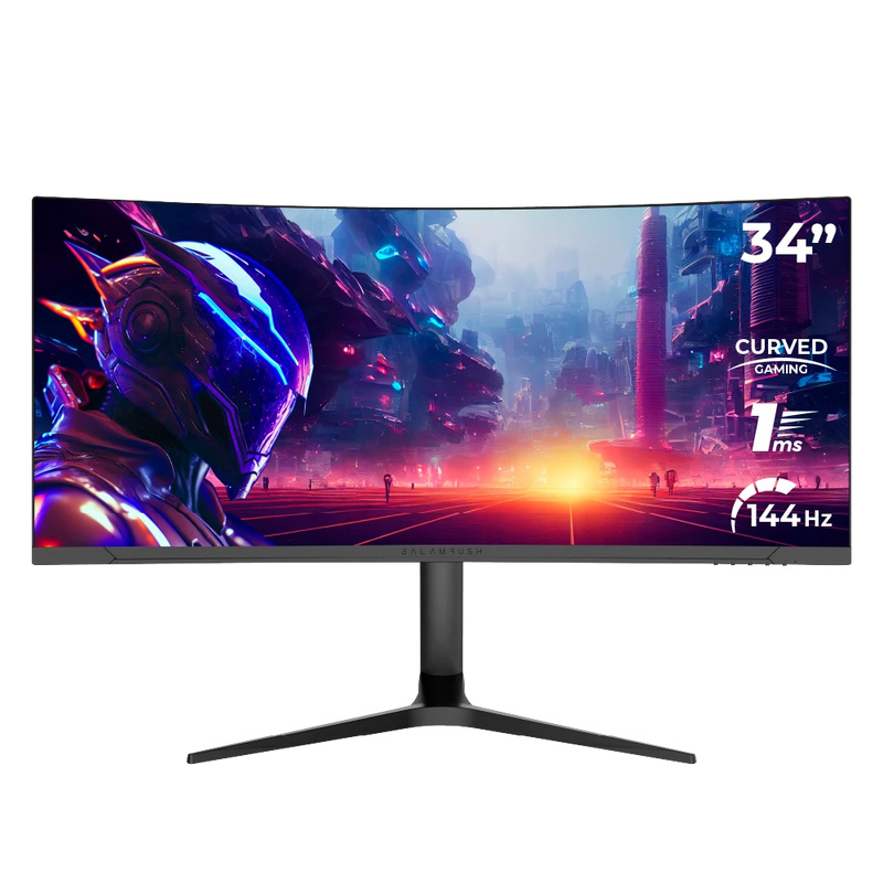 Monitor Gamer Curvo Balam Rush Extreme Earth MGX34C LCD 34", Quad HD, Ultra Wide, FreeSync, 144Hz, HDMI/DisplayPort, Negro 