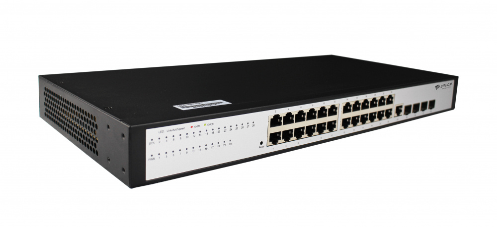 Compra Switch BDCOM Gigabit Ethernet 24 Puertos TX + 4x SFP, S2528-C ...