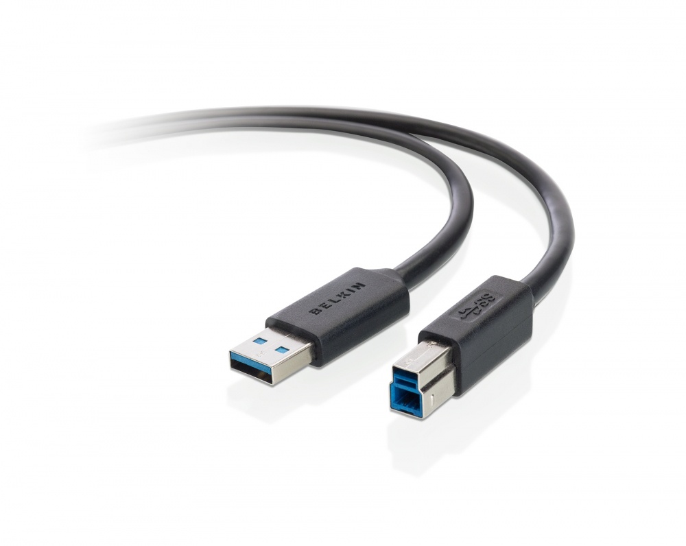 Belkin Cable USB A Macho - USB B Macho, 3 Metros, Negro